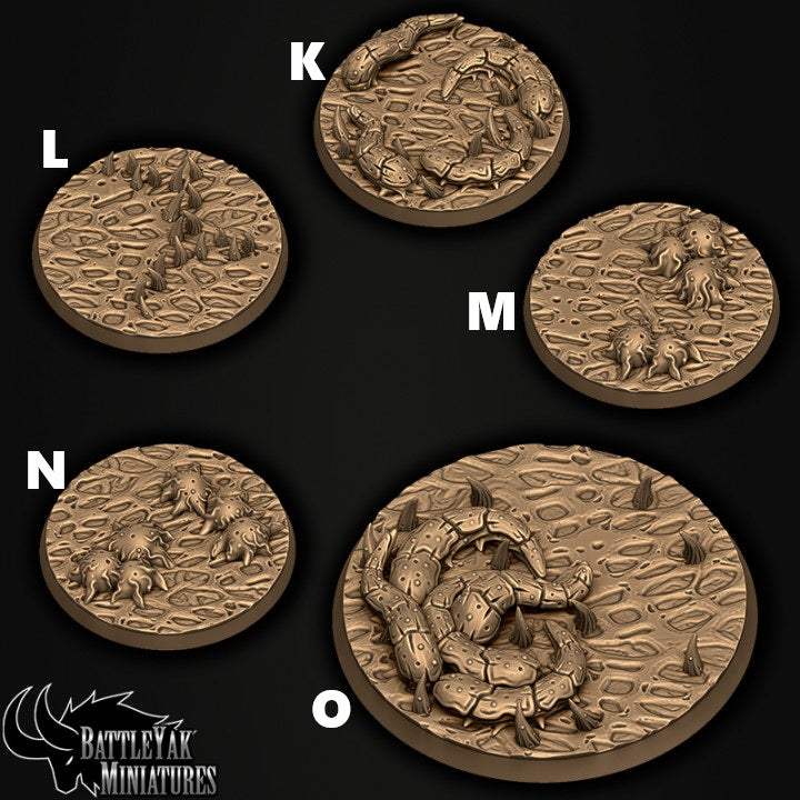 Primal Growth Bases - Spikes, Eggs and Tendrils Terrain Base Set (15 Variants Available) - Battle Yak