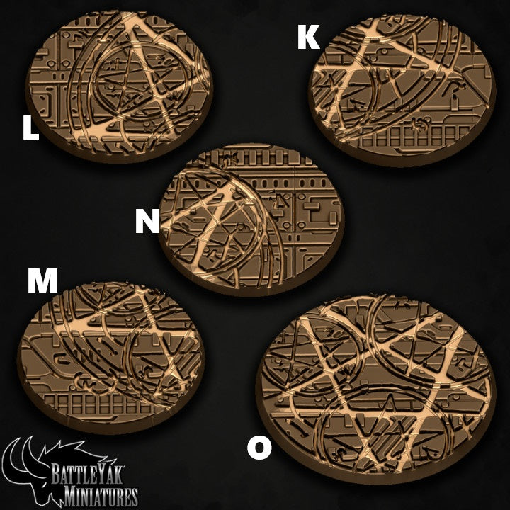 Sentinel Fortress Bases - Ruined Pentagrams Design Base Set (16 Variants Available) - Battle Yak