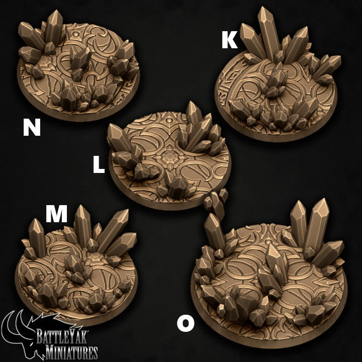 Lucent Cathedral Bases - Crystal Growth Temple Base Set (15 Variants Available) - Battle Yak