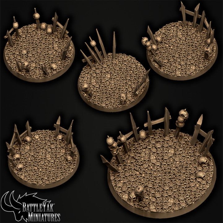 Killing Fields Bases - Skulls, Spikes and Fences Base Set (15 Variants Available) - Battle Yak