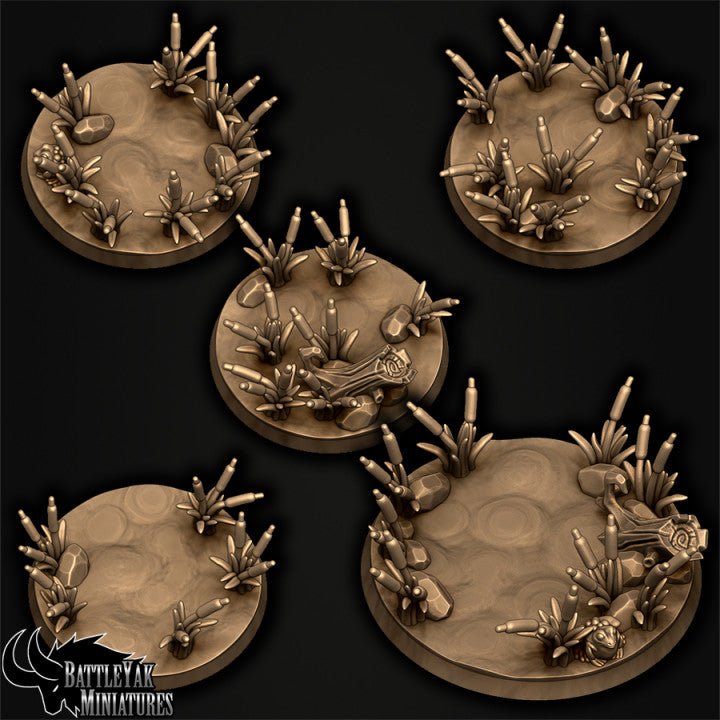 Cankerfen Swamp Bases - Reeds, Rocks and Frogs Base Set (15 Variants Available) - Battle Yak