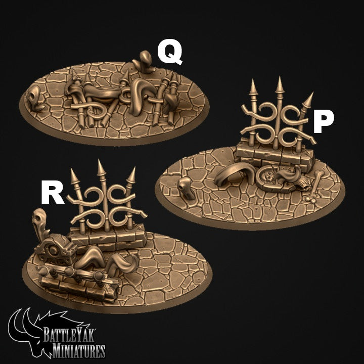 Necronnia Bases - Graveyard Skulls and Ghosts Base Set (15 Variants Available) - Battle Yak