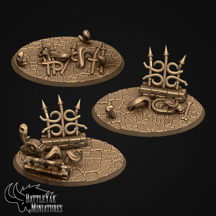 Necronnia Bases - Graveyard Skulls and Ghosts Base Set (15 Variants Available) - Battle Yak