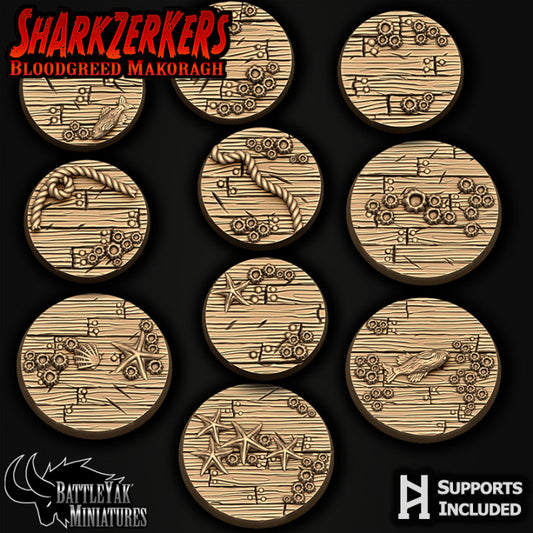 Ship Deck Bases - Sharkzerker Base Set (15 Variants Available) - Battle Yak