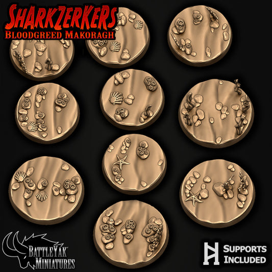 Ocean Floor Bases - Sharkzerker Base Set (15 Variants Available) - Battle Yak