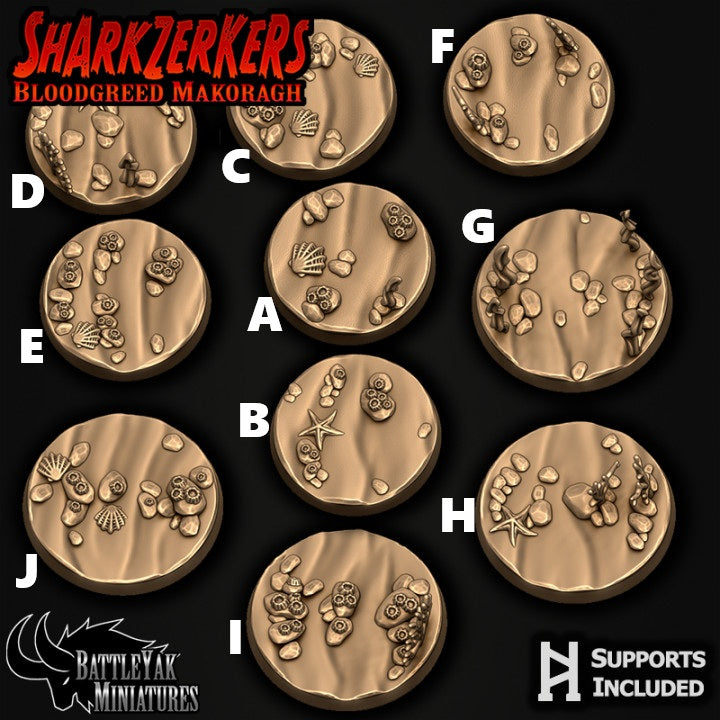 Ocean Floor Bases - Sharkzerker Base Set (15 Variants Available) - Battle Yak