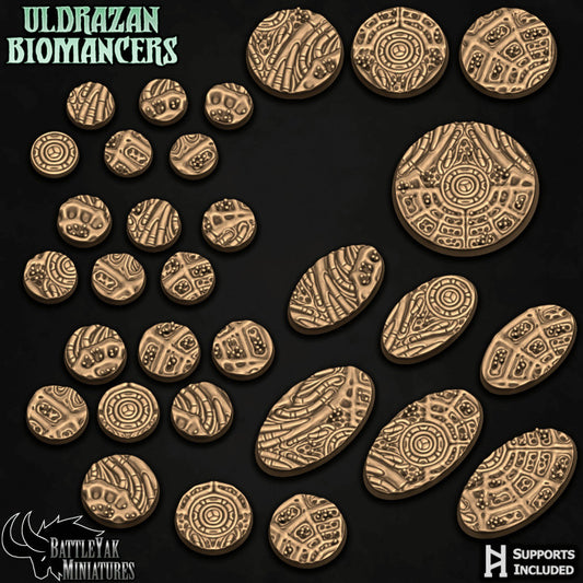 Uldrazan Biomancer Bases - Eldritch Garden Terrain Base Set (31 Variants Available) - Battle Yak