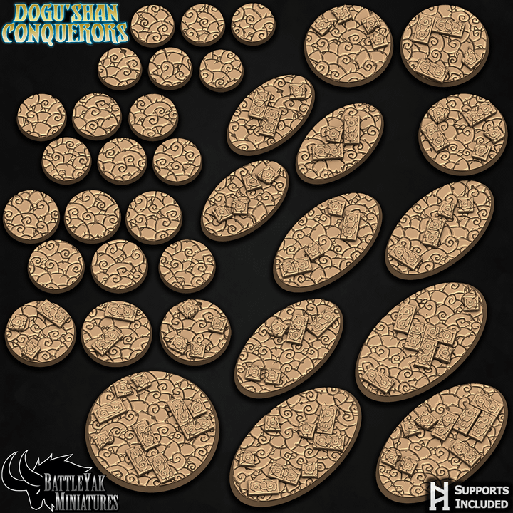 Dogu Shan Thunderstone Bases - Cloud and Runestone Terrain Base Set (32 Variants Available) - Battle Yak