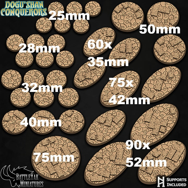 Dogu Shan Thunderstone Bases - Cloud and Runestone Terrain Base Set (32 Variants Available) - Battle Yak