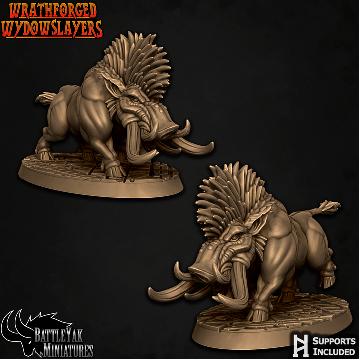 Wrathforged Wydowslayers, Wild Battleboars (4 Variants Available) - Battle Yak
