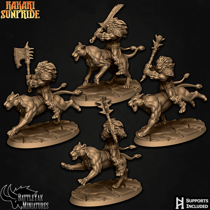 Simbari Huntresses, Lioness Rider Pack (4 Variants Available) - Battle Yak