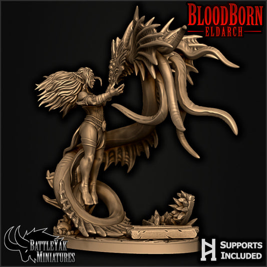 Bloodweaver and Spellworm, Noble Elf Pinup - Battle Yak
