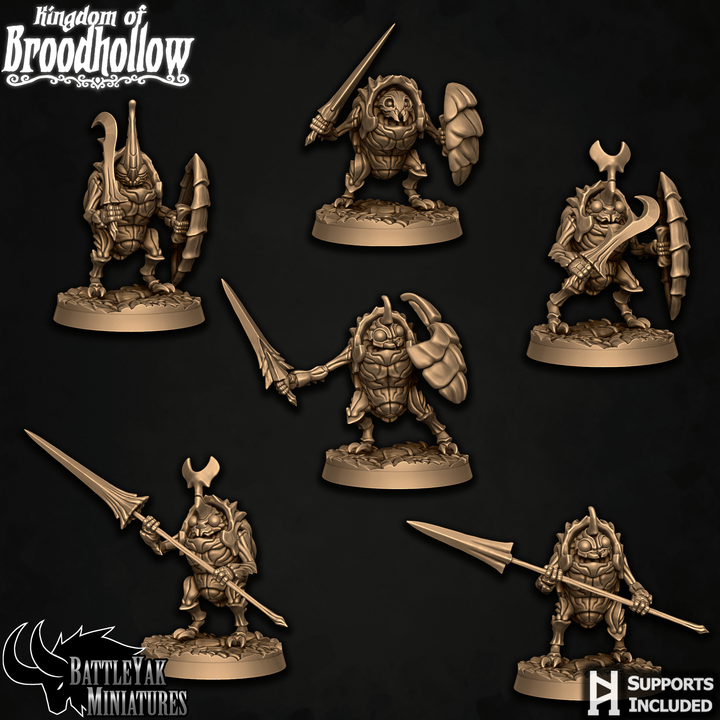 Broodknight Soldiers - Beetle Folk Warriors (7 Variants Available) - Battle Yak