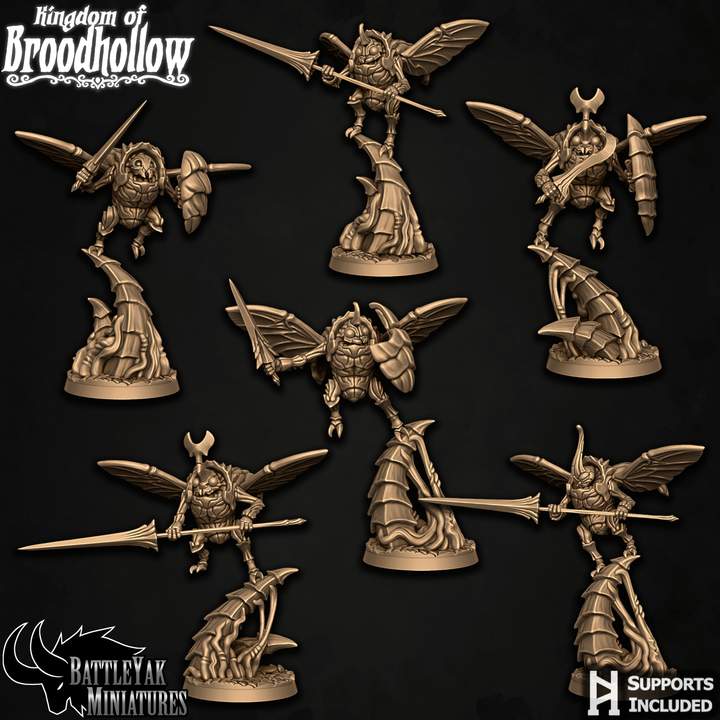 Broodwing Sentries - Beetle Folk Warriors (6 Variants Available) - Battle Yak