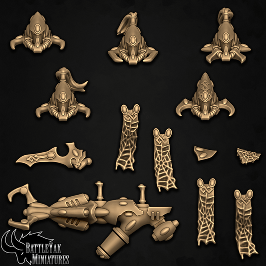 Strand Walkers, Cosmic Crabs Soldiers Customisation Pack - 28mm Scale (19 Variants Available) - Battle Yak