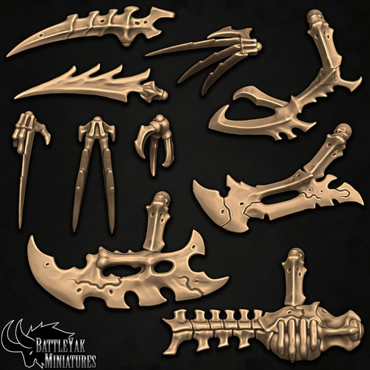 Dynasty of Nul Flayerfiend Weapons and Claws, Living Bone Customisation Pack (8 Variants Available) - Battle Yak