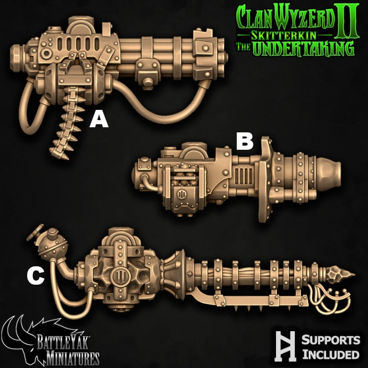 Skitterkin Undertaking Weapons, Ratfolk Customisation Pack - 28mm Scale (10 Variants Available) - Battle Yak