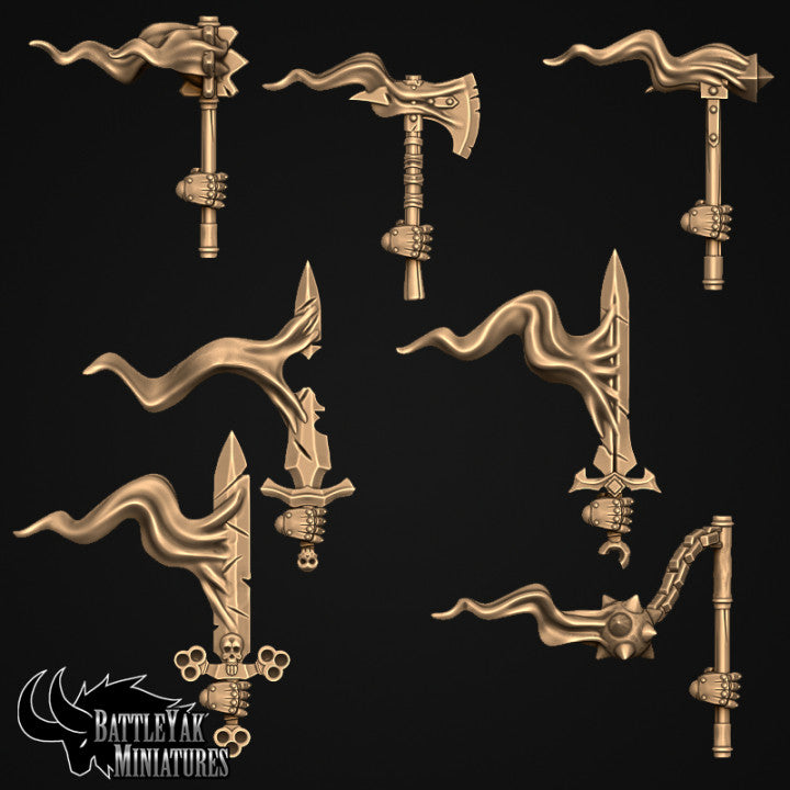 Knights of Necronnia Weapons, Undead Knight Customisation Pack - 28mm Scale (26 Variants Available) - Battle Yak