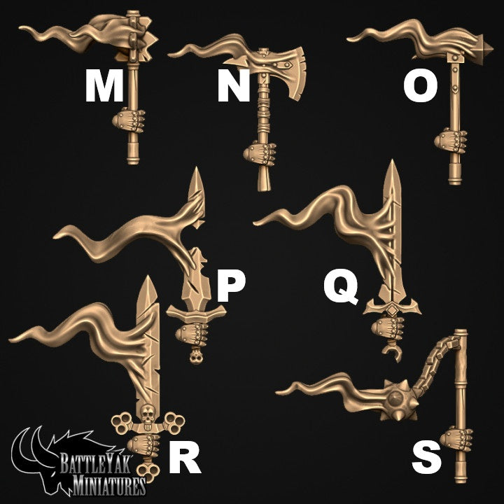 Knights of Necronnia Weapons, Undead Knight Customisation Pack - 28mm Scale (26 Variants Available) - Battle Yak