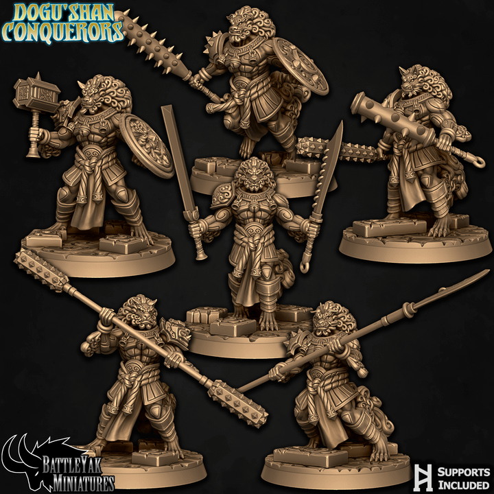 Dogu Shan Conquerors, Guardian Dog Folk Warriors - Set 1 (6 Variants Available) - Battle Yak