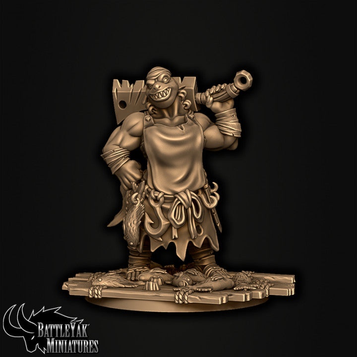 Sharkzerker, Fishmonger's Wife - Shark Folk Merchant Pinup - Battle Yak
