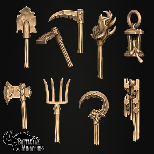 Harrowhaunt Scarecrow Hands & Weapons, Customisation Pack - 28mm Scale (17 Variants Available) - Battle Yak