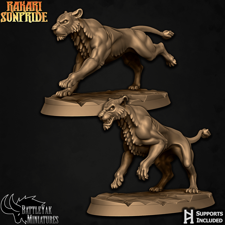 Simbari Huntresses, Lioness Pack (4 Variants Available) - Battle Yak