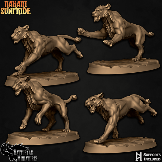 Simbari Huntresses, Lioness Pack (4 Variants Available) - Battle Yak