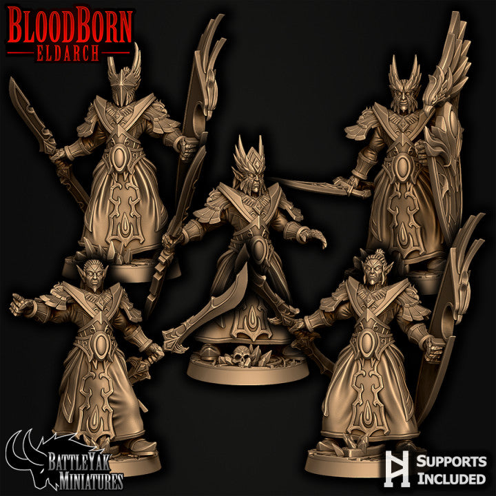 Bloodborn Eldarch, Judicators - Noble Elf Warriors (7 Variants Available) - Battle Yak