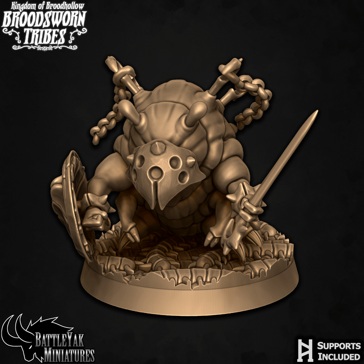 Grubberdrudge Maggots, Chained - Beetle Folk Cannon Fodder (6 Variants Available) - Battle Yak