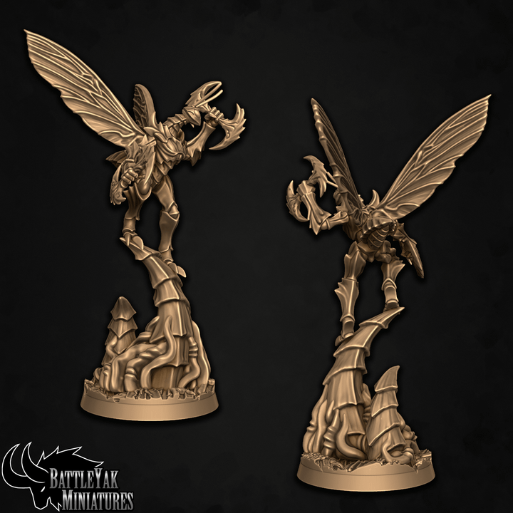 Mantisant Flying Vespids - Mantis Folk Warriors (6 Variants Available) - Battle Yak