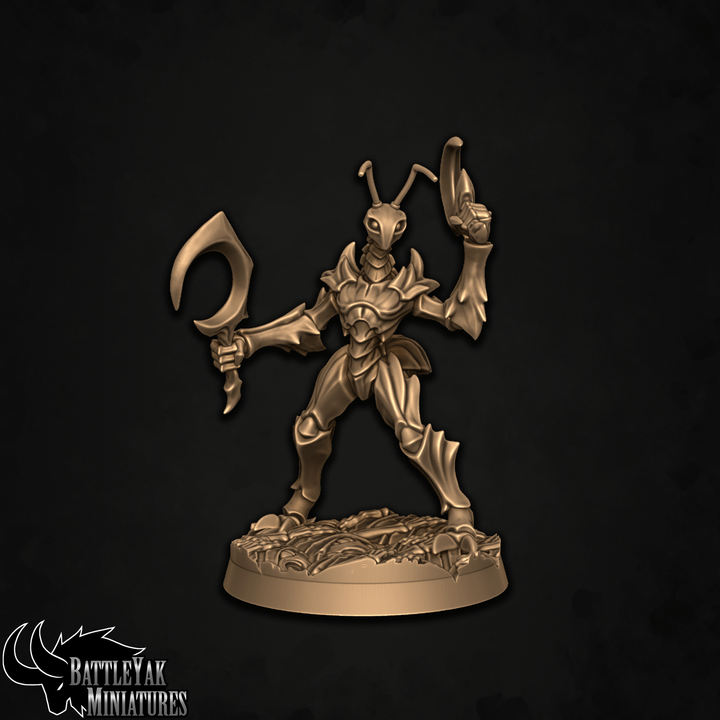 Mantisant Vespids - Mantis Folk Warriors (6 Variants Available) - Battle Yak