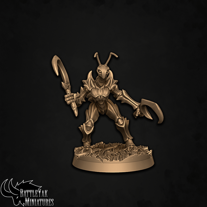 Mantisant Vespids - Mantis Folk Warriors (6 Variants Available) - Battle Yak