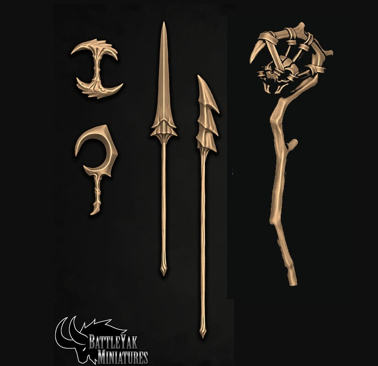 Soulfire Sanctum Weapons, Insect Folk Customisation Pack - 28mm Scale (18 Variants Available) - Battle Yak