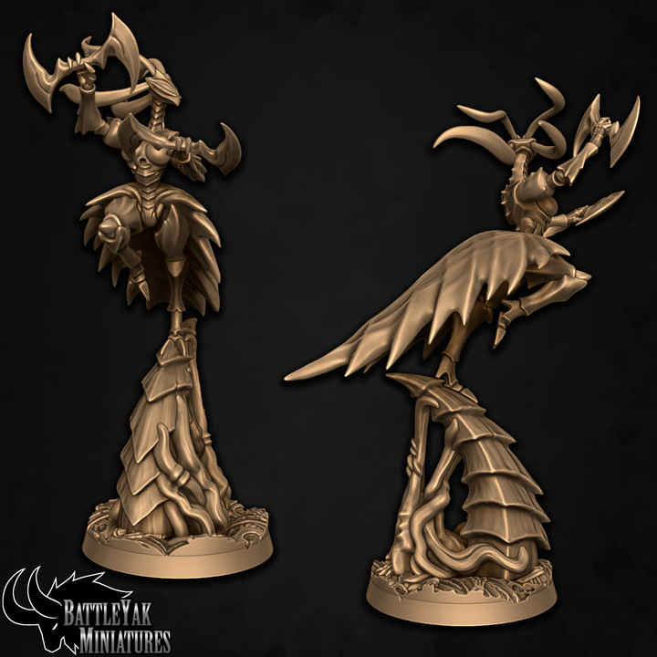Mantisant Scardancer, Praying Mantis-Folk Pinup (2 Variants Available) - Battle Yak