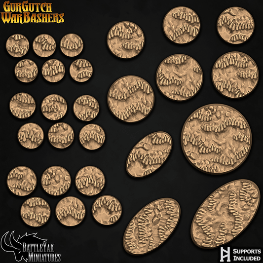 Mawstone Bases - Teeth and Stone Terrain Base Set (31 Variants Available) - Battle Yak