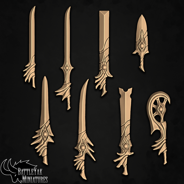 Seven Heavens Omenchoir, Extoller Celestial Weapons, Customisation Pack - 32mm Scale (14 Variants Available) - Battle Yak
