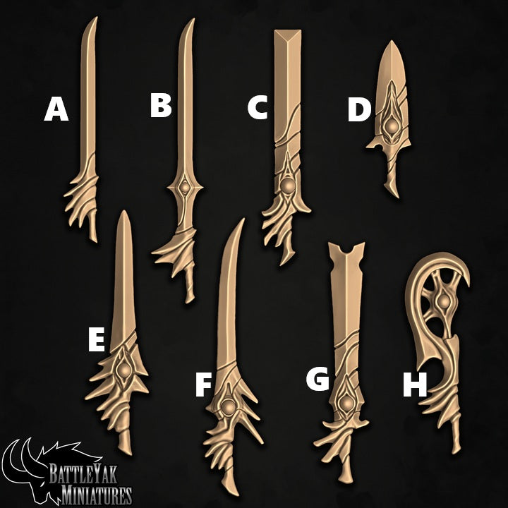 Seven Heavens Omenchoir, Extoller Celestial Weapons, Customisation Pack - 32mm Scale (14 Variants Available) - Battle Yak