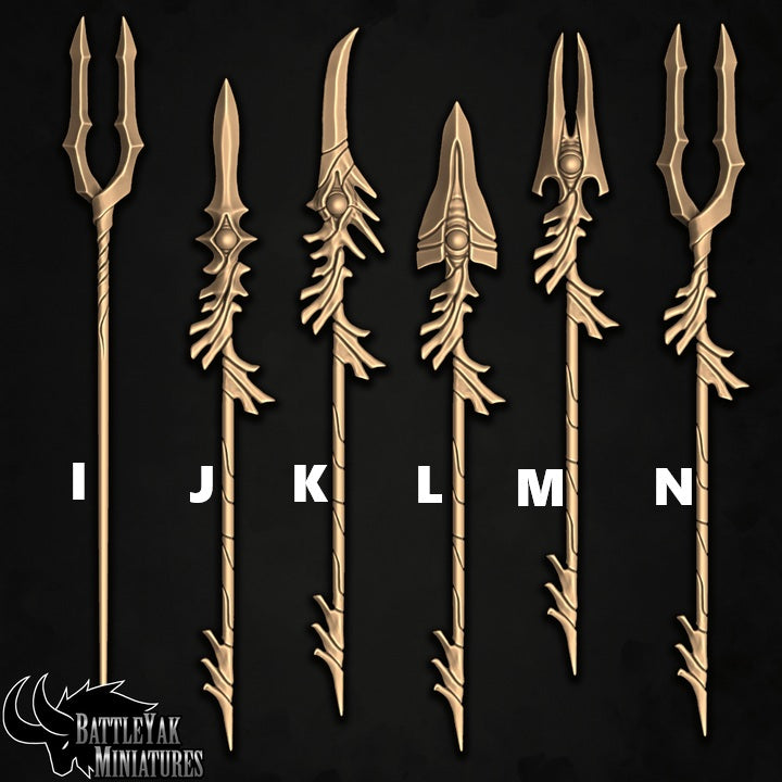 Seven Heavens Omenchoir, Extoller Celestial Weapons, Customisation Pack - 32mm Scale (14 Variants Available) - Battle Yak