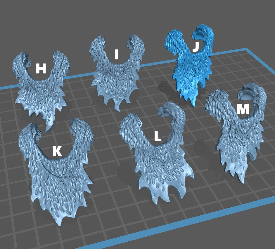 Sentinel Paladin Pauldrons and Cloaks, Wolves of Winter Customisation Pack - 28mm Scale (13 Variants Available) - Battle Yak