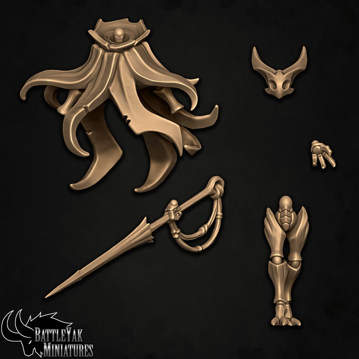Pale Huntress, Cloaked Insectoid Beauty (2 Variants Available) - Battle Yak