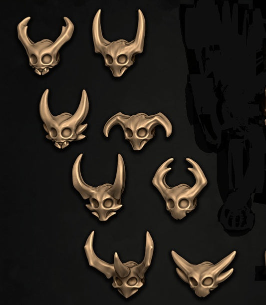 Pale Wanderer Heads, Beetle and Bug Folk Customisation Pack - 28mm Scale (8 Variants Available) - Battle Yak