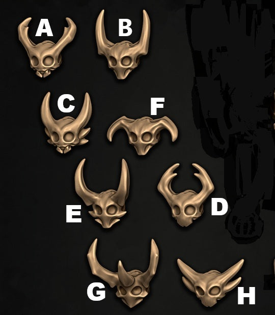 Pale Wanderer Heads, Beetle and Bug Folk Customisation Pack - 28mm Scale (8 Variants Available) - Battle Yak