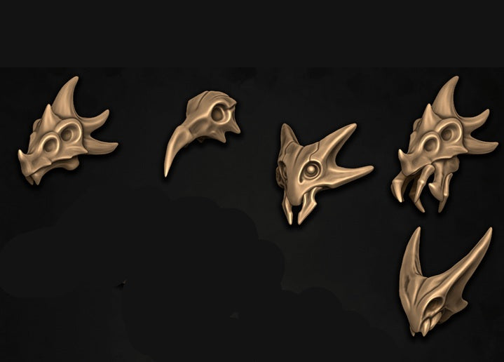 Soulfire Sanctum Heads, Insect Folk Customisation Pack - 28mm Scale (19 Variants Available) - Battle Yak
