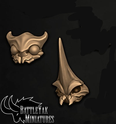 Soulfire Sanctum Heads, Insect Folk Customisation Pack - 28mm Scale (19 Variants Available) - Battle Yak