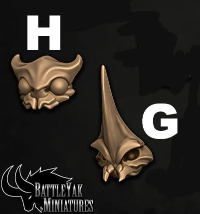 Soulfire Sanctum Heads, Insect Folk Customisation Pack - 28mm Scale (19 Variants Available) - Battle Yak