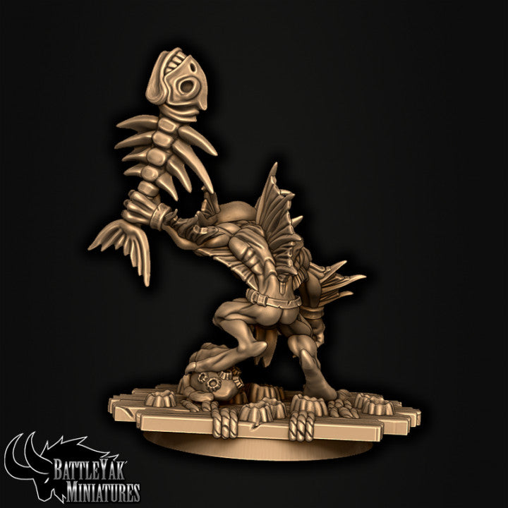 Sharkzerkers, Piranaka Ripjaw Pack - Fishfolk Fighters (6 Variants Available) - Battle Yak