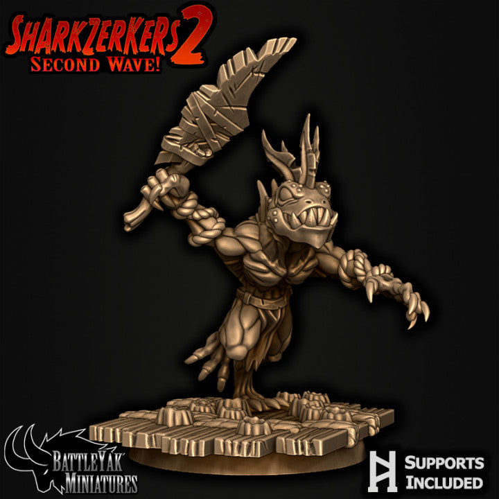 Sharkzerkers, Piranaka Ripjaw Pack - Fishfolk Fighters (6 Variants Available) - Battle Yak