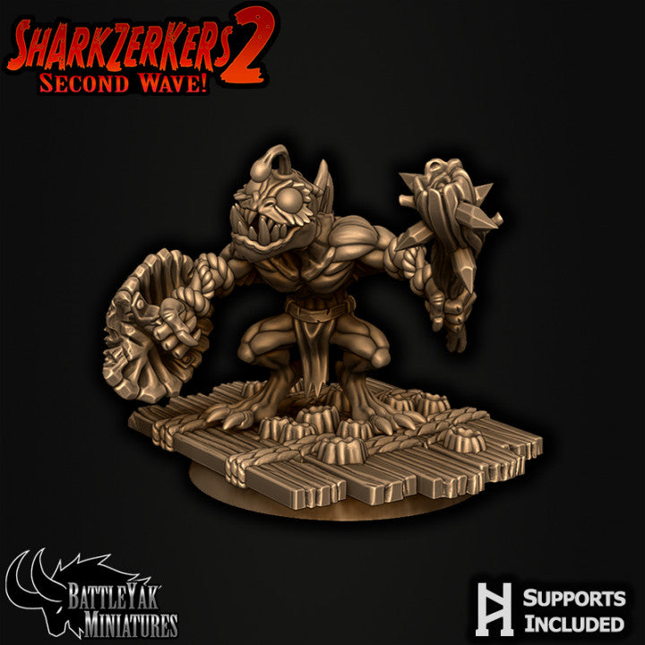Sharkzerkers, Piranaka Ripjaw Pack - Fishfolk Fighters (6 Variants Available) - Battle Yak