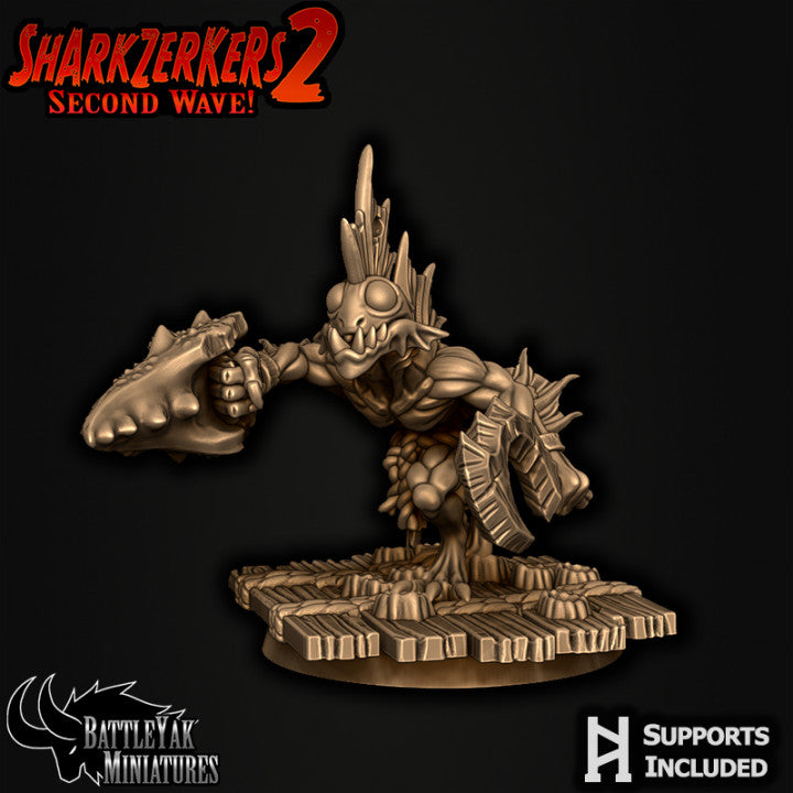 Sharkzerkers, Piranaka Ripjaw Pack - Fishfolk Fighters (6 Variants Available) - Battle Yak